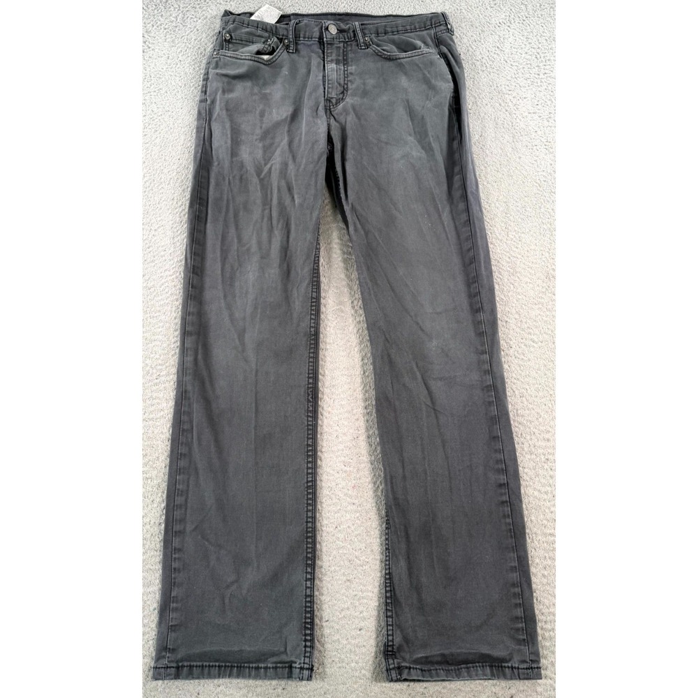 Levi 514Jeans Men's 30x30 Gray Denim Straight Leg Travel Workwear White Tab